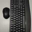 Wireless Keyboard and Mouse Combo, Full-Sized 2.4GHz Wireless Keyboard with Comfortable Palm Rest and Optical Wireless Mouse for Windows, Mac OS PC/Desktops/Computer/Laptops (Black)