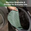 haakaa Muslin Burp Cloths for Baby, 100% Organic Cotton, Large 22.8''x11.4'', 2pcs (Wheat + Seafoam)