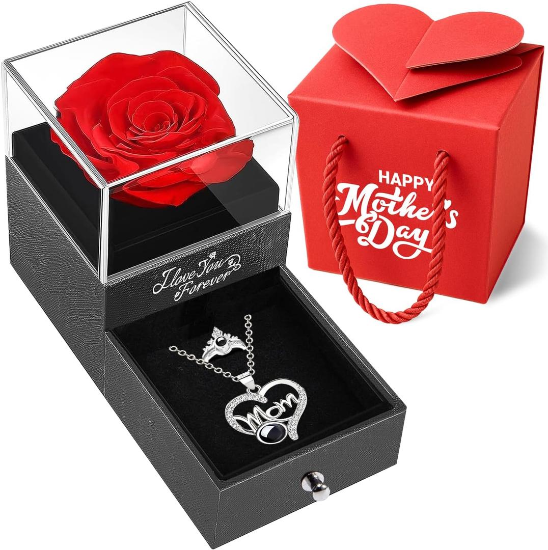 Norcalway Preserved Real Necklace Rose Parent