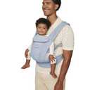 Ergobaby Omni Deluxe Baby Carrier Newborn to Toddler - Breathable Baby Carriers for Summer - All-Position Carrier with Enhanced Lumbar Support & Airflow (7-45 Pounds), Mesh, Serene Blue