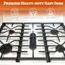 Stove Grate for GE Gas Stove Top Burner Side Grates Range Oven Rack WB31X27151 Replacement Parts Cast Iron Flat Plate General Electric Stovetop Cooktop 2 Pack