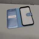 TUCCH Case Wallet for iPhone 17 (6.3-Inch) 2025, RFID Blocking 4 Card Slots, Kickstand, Magnetic Closure, PU Leather, Shockproof TPU Shell, Protective Flip Folio Cover, Pearly Light Blue