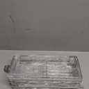 OMAIRA Shower Caddy Hanging with Soap Scrub Holder, Stainless Steel Adjustable No Drilling Non-Slip Large Capacity Sturdy Over Shower Head Shower Organizer Inside Shelves Bathroom Storage Rack, Silver