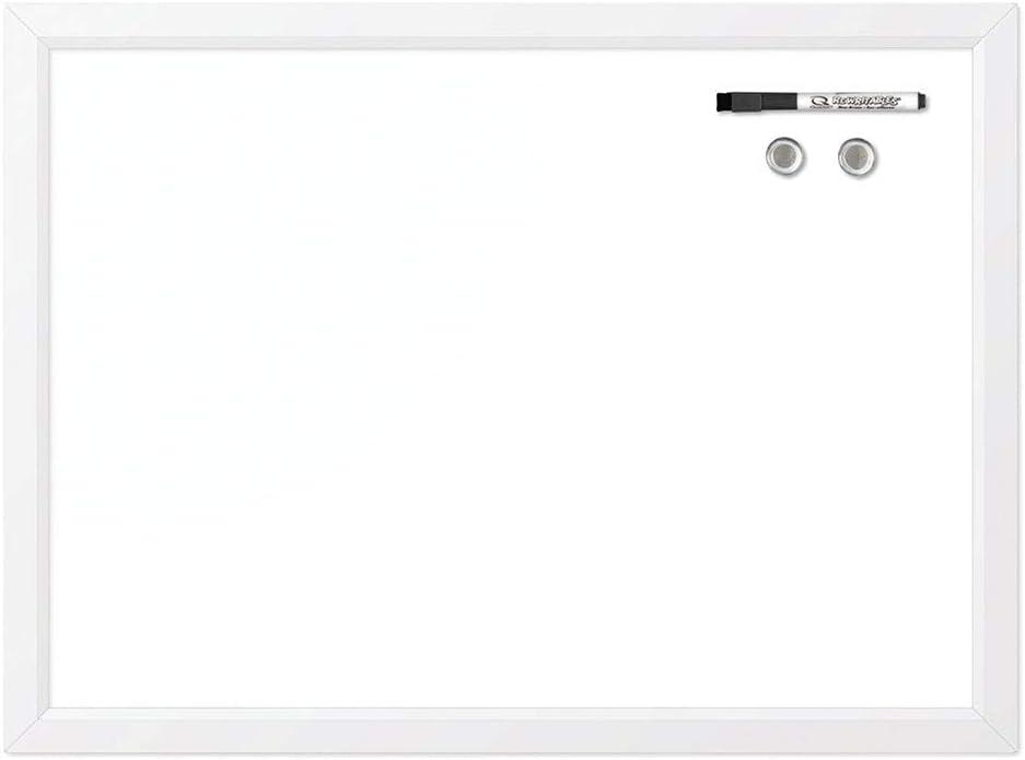 Quartet Magnetic Whiteboard, 17" x 23" Small White Board for Wall, Dry Erase Board for Kids, Perfect for Home Office & Home School Supplies, Dry Erase Marker, Magnets, White Frame (MDW1723W-AZS)