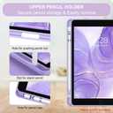 Soke for iPad 9th/8th/7th Generation Case with Keyboard 10.2 Inch-7 Color Backlitght Magnetic Wireless Detachable Folio Keyboard Cover with Pencil Holder for Apple iPad Gen 9/8/7, Violet Marble