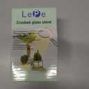 LePe Crushed Fire Glass, Translucent Broken GlassDecorative for Resin Art, Fire Pits, Potted Plants, Garden and Indoor Use, 3-6mm Fire Pit Glass, 1 Pound in Jar(Azure Blue)