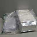 125 Pack 8.5 x 6 Inch Aluminum Foil Pans, Disposable Aluminum Pans With clear Lids for Baking, Food Prepping, Heating, Storing, Prepping Food, Depth 2 Inch