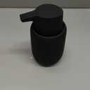 blomus Sono Soap Dispenser 250 ml Ceramic Hand Soap Dispenser in Black Diameter 8 x 14 H cm Colour Black Liquid Soap Dispenser with Pump Head