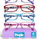 Gaoye 2.5 Reading Glasses for Women, 6 pack Fashion Readers for Women Spring Hinge Eye Glasses, Blue Light Reading Glasses