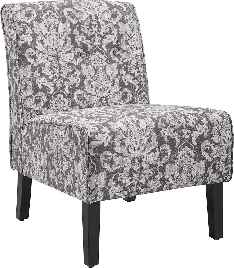 Linon Coco Accent Chair, Gray Damask
