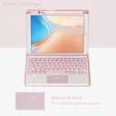 Keyboard Case for iPad 10.2" 7th/8th/9th gen, Compatible with iPad Air3/Pro10.5, Detachable Touchpad BT Keyboard, Magentic Protective Cover with Pencil Holder, Pink
