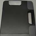 Portable Clipboard Folder with Storage, Plastic Storage Case with Side-Opening, Heavy Duty Clipboard, A4 Size Writing for Office, 14.5"x12"x 1.75", Black