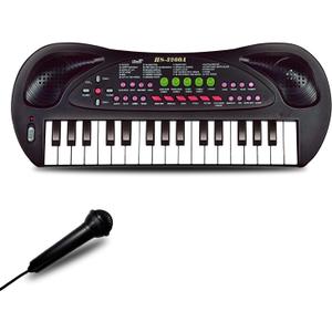 32 Keys Kids Piano Keyboard Toys, Multifunction Keyboard for Kids - Children Early Learning Educational Music Piano Toys for 3-8 Year Old Boys and Girls (Black)