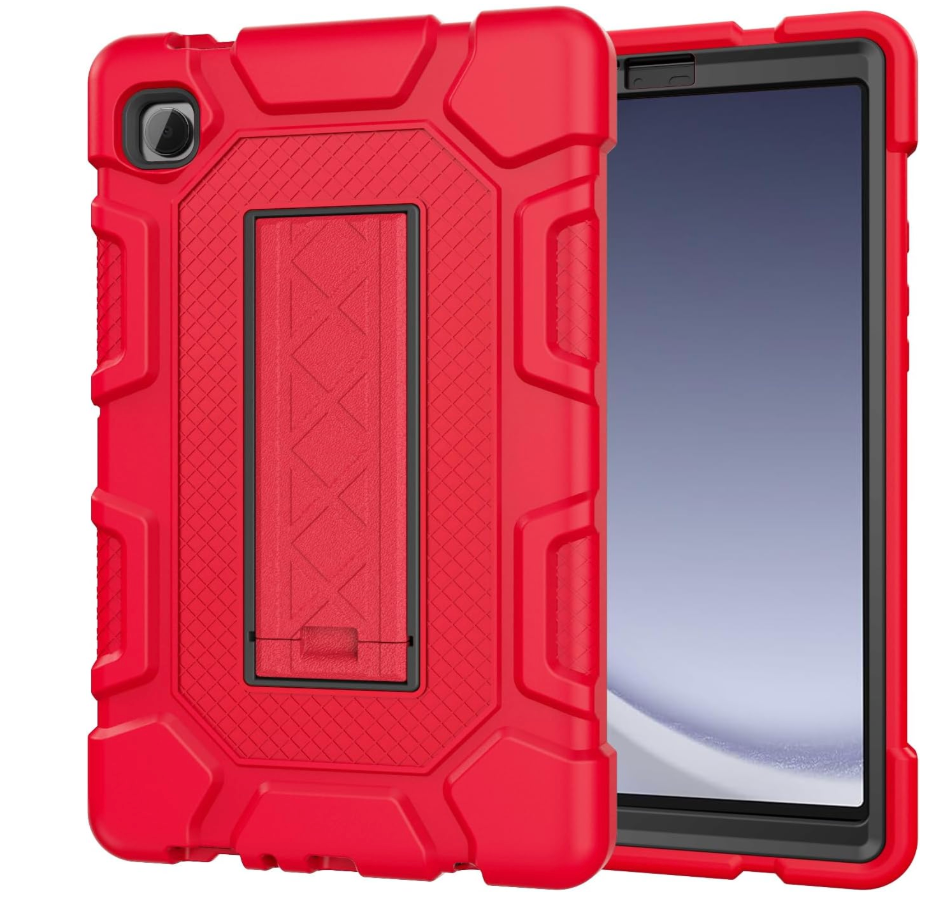 Azzsy Case for Samsung Galaxy Tab A11/ A9 8.7 Inch 2026/2024, Heavy Duty Shockproof Rugged High Impact Protective Case, Red