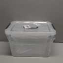 Ggbin 12 Quart & 6 Quart Latch Storage Box Bin with Handle, 2 Packs, Clear