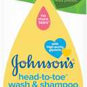 Johnson's Baby Head-To-Toe Gentle Baby Body Wash & Shampoo, Tear-Free & Hypoallergenic Baby Body Wash & Shampoo for Newborn’s Sensitive Skin & Hair, Value Size Wash Refill, 33.8 fl. oz