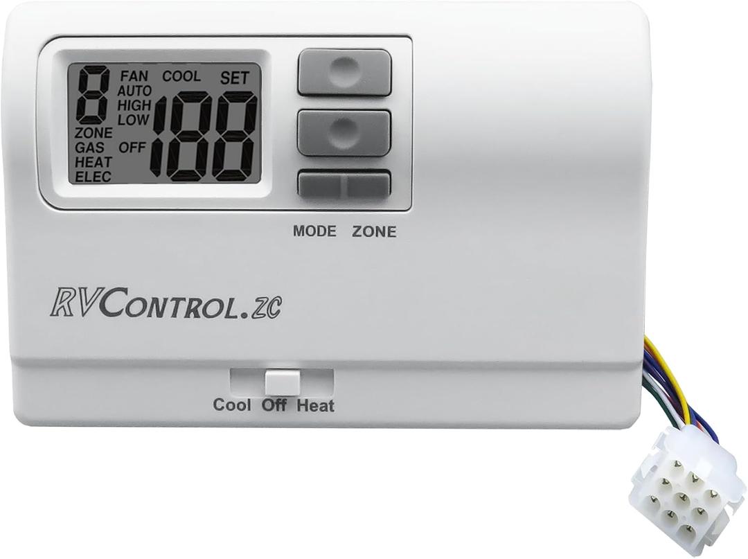 8330D3351 RV Digital Thermostat, Replacement for Coleman Mach 8330D3351 8330A335 8330B3351, Heat/Cool Mode Wall Mount Thermostat for Camper Trailer Motorhome