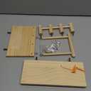 Bird Perches Platform Swing with Climbing Ladder, Parakeet Cage Accessories Wooden Playing Gyms Exercise Sturdy for Small Birds