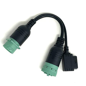 AccuGPS - 9 Pin Y-Cable to OBD 2 Extension Splitter 9 Pin J1939 Male & Female to 16 Pin Adapter | for Trucks & Cars Connect to Scan Tools, Diagnostic Reader, GPS Tracker & More 