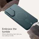 SURITCH for Samsung Galaxy S26 Phone Case, Magnetic Protective Cover with Camera Cover & Adjustable Metal Kickstand for Galaxy S26 -Lake Green