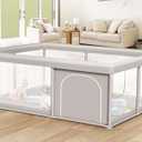 Hiaksedt Large Baby Playpen 65x50 Inch, PlayPen for Babies and Toddlers, Sturdy Safety Play Yard for Indoor & Outdoor with Zipper Gate