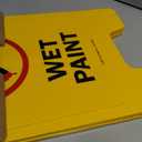 SmartSign "Caution - Wet Paint" Folding Floor Sign | 25" x 12" Plastic