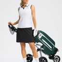 G Gradual 19" Skorts for Woman Knee Length Golf Skirt Long Athletic Tennis Skorts for Women Dressy Casual with Shorts Pockets (Black, XXL)