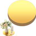 Thyle 6 Pcs 12 Inch Acrylic Round Mirror for Table Centerpieces Circle Mirror Candle Plates for Wall Wedding Table Centerpieces for Christmas Party Decor, Thickness 1 mm (Gold)