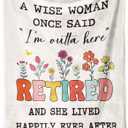 Retirement Gift for Woman 2026, Soft Flannel Retirement Blankets for Women, Best Retired Gifts for Women, Funny Retirement Gifts for Teacher Coworker Friend Nurse Boss Famale - 50'' x 60''