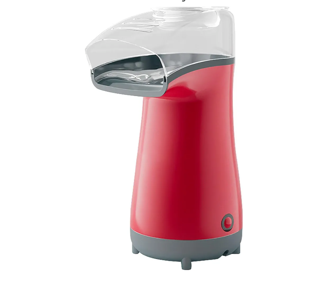 Electric Popcorn Maker Machine for Home Use, 1200W Hot Air Popcorn Popper with Transparent Lid, Auto Pop and Blow Out, PP Material for Kids and Family Snacks