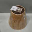 Bell Boho Lamp Shade 7" Top X 13" Bottom X 10" High, Medium Hand Woven Lampshade for Table Lamps and Small Floor Lamps Replacement,brown,Spider Fitter