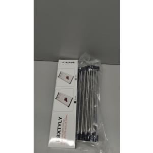 Extra Large Expandable Roll Up Dish Drying Rack,Over The Sink Drying Rack Sink Cover Kitchen Sink Accessories Kitchen Rolling up Stainless Steel Drainer, Foldable,Rollable Black22.8''-12.4''