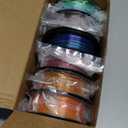 MIKA3D 6 Spools Bicolor Dual Color 1.75mm 3D Printer Filament Bundle, 3D Printing Silk PLA, Silk BlackRed/PurpleGreen/BlueGreen/RedGold/GoldCopper/BlackOrange, 3D Printing PLA 250g X 6 Spools