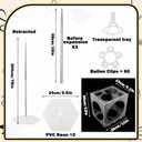 Seenelling 7.87 ft Balloon Stand Arch Kit with 244 Pcs Graduation Balloon 2026 Party Photo Props Prom Arch Kit Black and Silver Backdrop for Celebrations Prom Send off Graduation Party Decoration