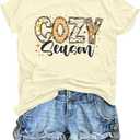 Thanksgiving Shirts for Women Gobble Shirt Funny Turkey Graphic Fall Shirts Thanksgiving Gobble Letter Print Tee Tops L