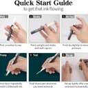 White Chalk Markers 6 Pcs/Pack Chalkboard Markers Erasable Fine tip & Jumbo tip White Car Chalk Window Markers Washable for Cars, Blackboard, Glass, Auto, Window, Mirrors, Menu [1, 5, 8, 10, 11, 15mm]