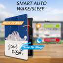 Tri-Fold Case Compatible with Samsung Galaxy Note 10.1 inch SM-P600 P601 P605 Tablet and Samsung Galaxy Tab Pro 10.1 SM-T520/T525(2014 Edition) - Premium PU Leather Tri-Fold Cover with Auto Sleep/Wake (One Size, Blue Cat)