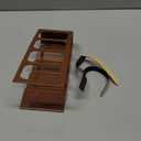 Remote Control Holder, 4 Compartments TV Remoter Caddy Desktop Organizer Holder Storage Fits TV Remotes, Media Controllers, Office Supplies-Brown