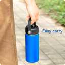 Straw Lid for Hydroflask 12 16 18 20 32 40 64 oz,Replacement Lids with Straw for Hydro Flask Wide Mouth Straw Top Water Bottle,Flex Straw Cap Accessories Fits Thermoflask&Iron Flask (Black 2 pack)