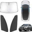 Karltys 3PCS Windshield Sun Shade for 2022-2025 2026 Hyundai Tucson, Front and Side Window Sunshade Cover Custom Fit Tucson, Foldable Sun Visor Protector Blocks Heat UV Rays Keep Your Car Cool