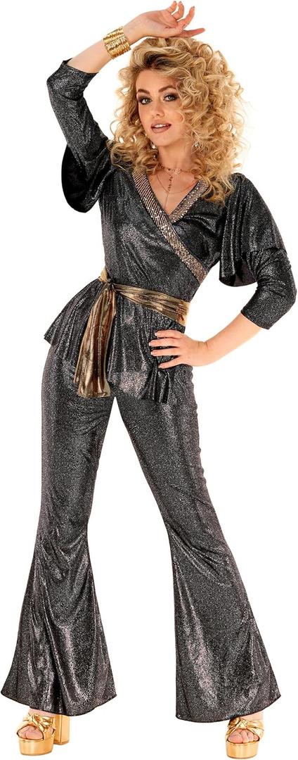 Morph Women's Disco Jumpsuit, 70s Disco Outfit for Women's Party Costume, Halloween Costumes For Women Adult (X-Large)