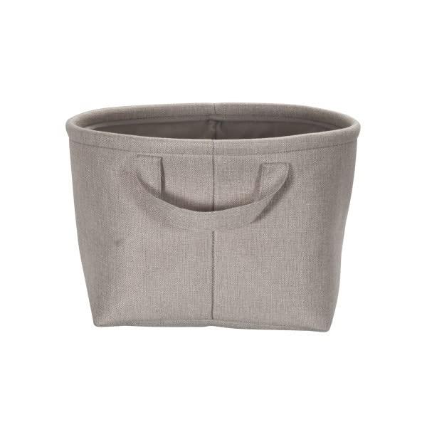 Collapsible Fabric Storage Bin – Light Grey, Rectangular