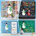 Containlol Winter Snowman Bulletin Board Set Winter Wonderland Classroom Decorations Colorful Mittens Snowflake with Border for Home Window School Wall Decor Xmas Holiday Party Supplies
