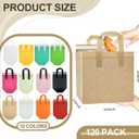 120 Pcs Insulated Take Out Bags Bulk in Thermal Insulation Lunch Bag for Hot Cold Food Pizza Coffee Milk Tea Delivery Cooler Bag for Catering Restaurant Picnic (9.5 x 9.5 x 6 in) (120, 24x24x15)