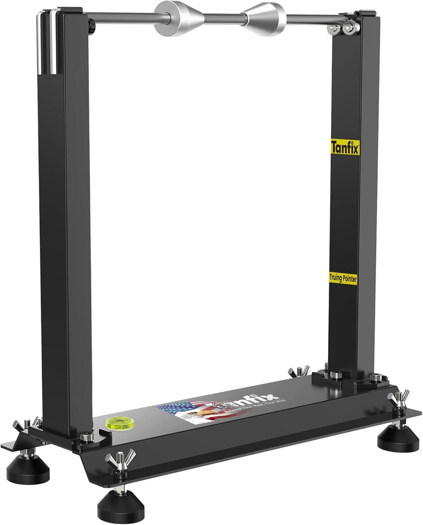 Motorcycle Wheel Balance Stand, Heavy-Duty Single-Axle Wheel Balancing Tool for Static & Dynamic Tire Alignment, Balancer for Sport and Dirt Bike Wheels