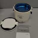 OSBA Mini Rice Cooker, 1L Small Rice Cooker 2 Cup-uncooked Travel Rice Maker 12V for Car with Steamer, Auto Keep Warm Suitable For 1-2 People, White