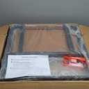 Modern Brown Accent Chair PU Leather Upholstered Armchair with Foldable Side Table for Bedroom Living Room Chairs Office Chair