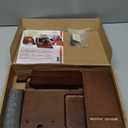 TESLYAR Wood Phone Docking Station for Men - Desktop or Nightstand Organizer - Birthday Gifts for Men, Dad - Anniversary Idea from Wife - Key Holder, Stand Wallet, Watch & Essentials (Bourbon Brown)