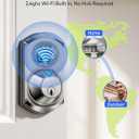 TEEHO TE012W WiFi Smart Lock, Fingerprint Door Lock with Built-in Wi-Fi, Keyless Entry Keypad Smart Deadbolt, App Remote Control, Alexa Compatible, IP55 Waterproof for Front Door Satin Nickel