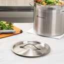 Restaurantware-LID ONLY: Met Lux Lid For Induction Sauce Pan, 1 Lid For 7.5 and 13.5 Quart Deep Sauce Pan - Sauce Pan Sold Separately, Mirror-Finish, Stainless Steel Lid For Cooking Pot With Handle